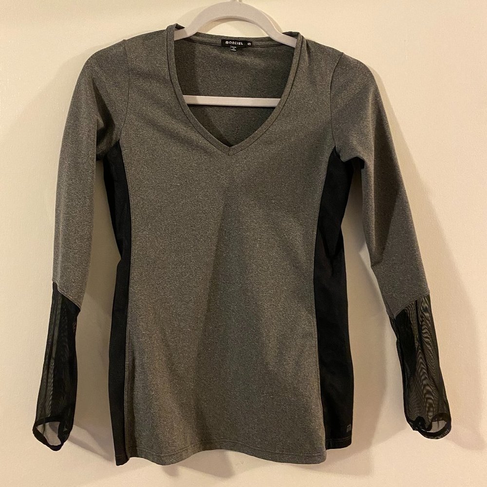 Athletic shirt with mesh detail like lululemon